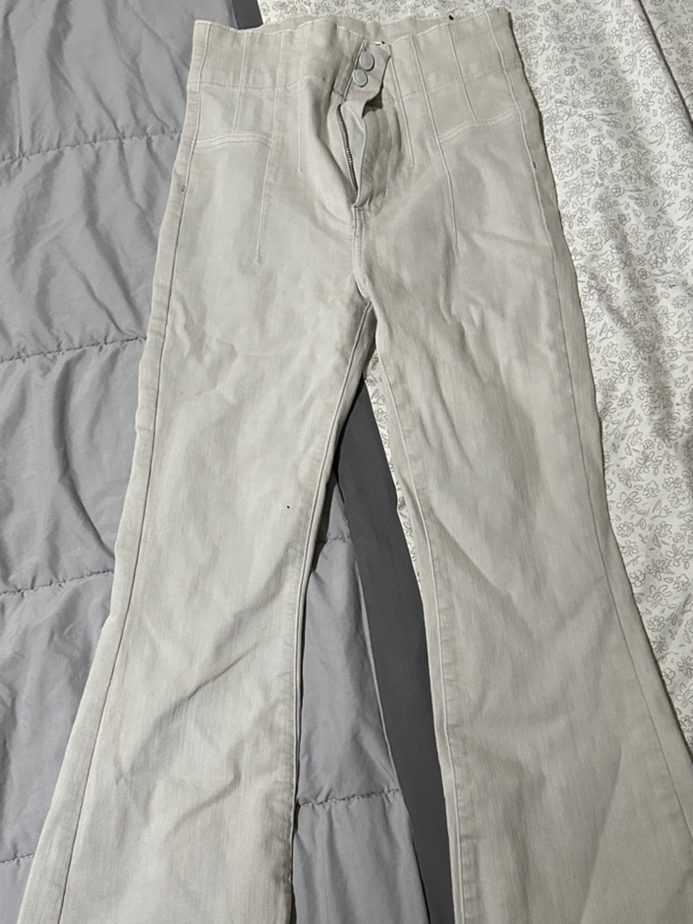 We The Free Light gray Flared Jeans